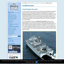 Les différents sonars - Le GREC