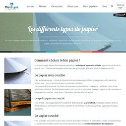 Les différents types de papier