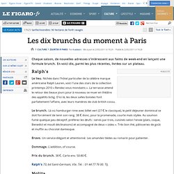 Sortir à Paris : Les dix brunchs du moment à Paris