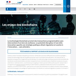 Les enjeux des blockchains