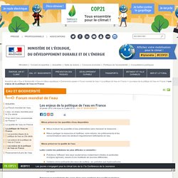 Les enjeux de la politique de l'eau en France