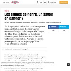 Les études de genre, un savoir en danger ?