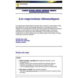 Français - Secondaire - Programmes d'études - Fransaskoises - Les expressions idiomatiques