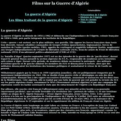 Les films sur la Guerre d'Algérie