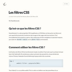 Les filtres CSS
