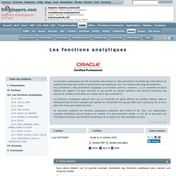 Les fonctions analytiques