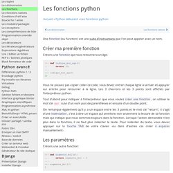 Les fonctions python