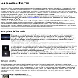 Les galaxies et l'univers
