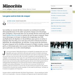 Les gens sont en train de craquer — www.minorites.org