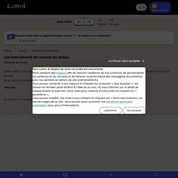 Les instruments de mesure du temps