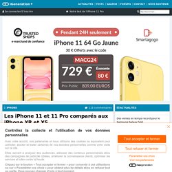 Les iPhone 11 et 11 Pro comparés aux iPhone XR et XS