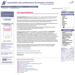Les Langues Modernes