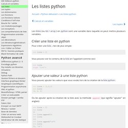 Les listes python
