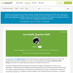 Les Media Queries CSS3