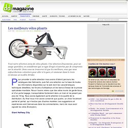 Les meilleurs vélos pliants