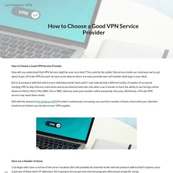 Les Meilleurs VPN