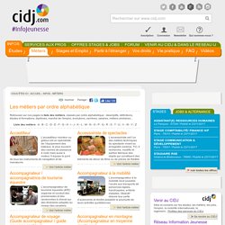 Fiches métiers - CIDJ