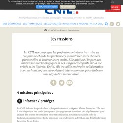 Les missions de la CNIL