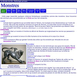 Mythologie grecque : Les monstres