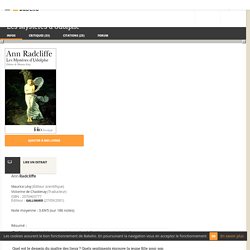Les Mystères d'Udolphe - Ann Radcliffe
