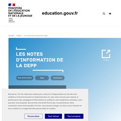 DEPP - Notes d'Information