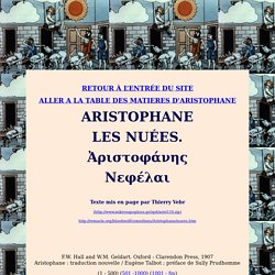 Les Nuées d'Aristophane (bilingue) (1 - 500)