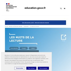 Les Nuits de la lecture Education.gouv.fr