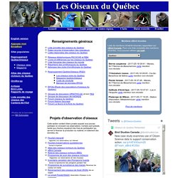 Les Oiseaux du Québec