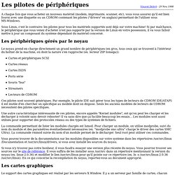 Les pilotes de périphériques