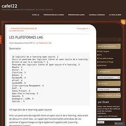 LES PLATEFORMES LMS « cafel22