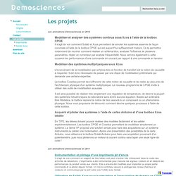 Les projets - Demosciences