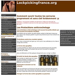 Les Protections anti-crochetage