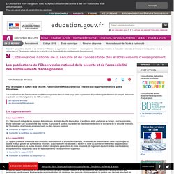 Les publications de l'ONS