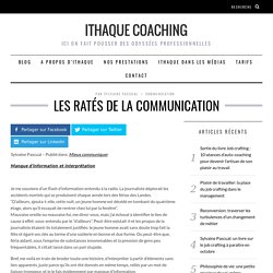 Les ratés de la communication