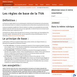 Les règles de base de la TVA
