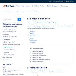 Les règles d'accord