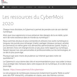 Les ressources du CyberMois 2020