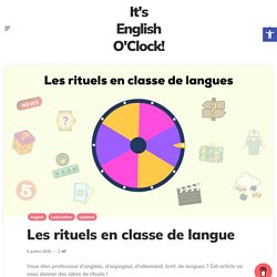 Les rituels en classe de langue – ❄️️ It's English O'Clock ! ⛄