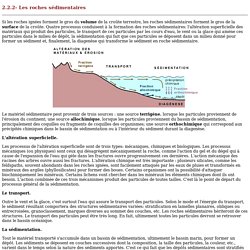 Les roches sédimentaires