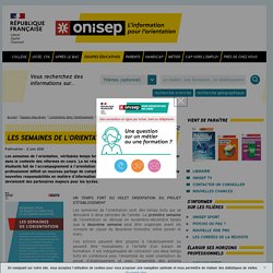 Les semaines de l'orientation - Onisep