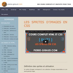 Les sprites en CSS