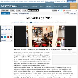 Sortir à Paris : Les tables de 2010