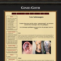 Les tatouages - Ginie-Goth