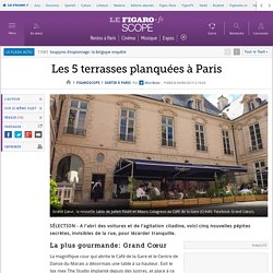 Les 5 terrasses planquées à Paris