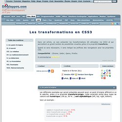Les transformations en CSS3