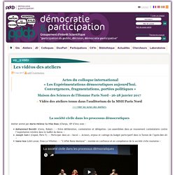 Démocratie et participation : actes du colloque expérimentations démocratiques
