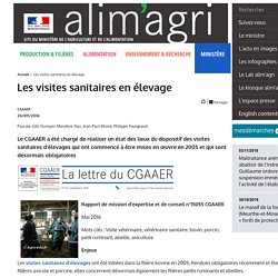 CGAAER 26/09/16 Les visites sanitaires en élevage
