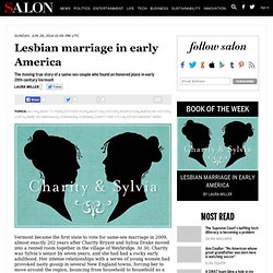Lesbian marriage in early America
