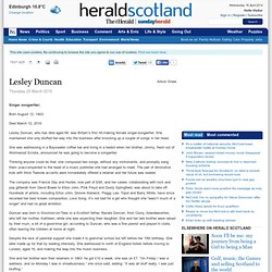 Lesley Duncan - Herald Scotland