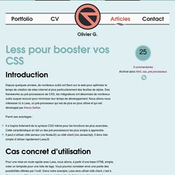 Less pour booster vos CSS